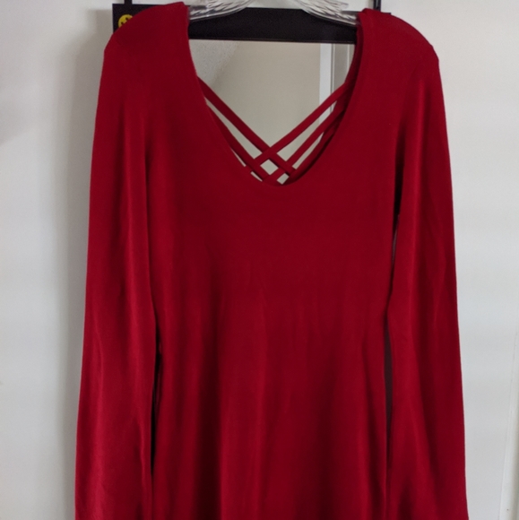 Red Sweater Dress - Picture 1 of 4